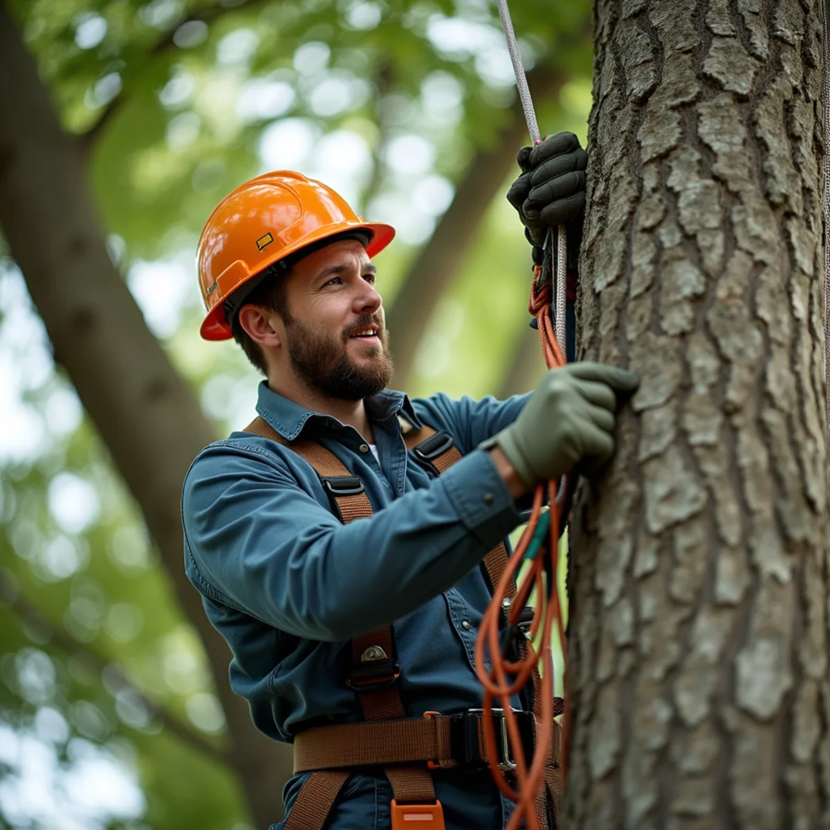Joe's Tree Care crew executing professional tree service in Salisbury NC
